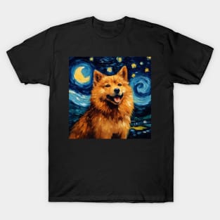 Finnish Spitz Painted Portrait T-Shirt